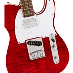 Fender Affinity Series™ Telecaster® FMT SH, Laurel Fingerboard, White Pickguard, Crimson Red Transparent