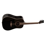 Jay Turser Dreadnought Acoustic Guitar, Full Size, Black