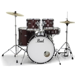 Pearl Roadshow 5-Piece Drum Set With 22" Bass Drum, Hardware & Cymbals, Wine Red