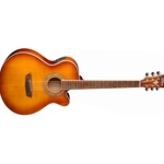 Washburn 6-string Acoustic-electric Guitar with Flame Maple Veneer Top, Catalpa Back and Sides, Ice Tea Burst