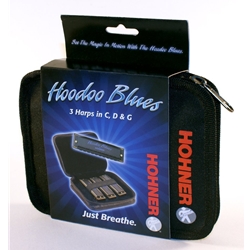 Hohner Hoodoo Blues 3 Harp Pack w/Case C,D&G