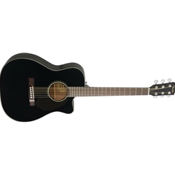 Fender CC-60SCE Concert Acoustic Electric Guitar Gloss Black