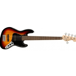 Squier Affinity Series™ Jazz Bass® V, Laurel Fingerboard, Black Pickguard, 3-Color Sunburst