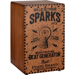 Pearl Electronic Crate Style Cajon, Willie Seymour Sparks Graphic Finish