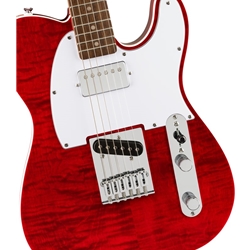 Fender Affinity Series™ Telecaster® FMT SH, Laurel Fingerboard, White Pickguard, Crimson Red Transparent