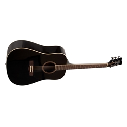 Jay Turser Dreadnought Acoustic Guitar, Full Size, Black