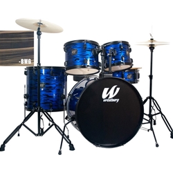 Westbury 5 pc. Stage Drum Kit with Cymbals Hardware and throne.